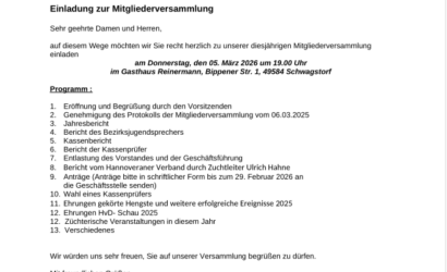 Mitgliederversammlung des Bezirksverbandes